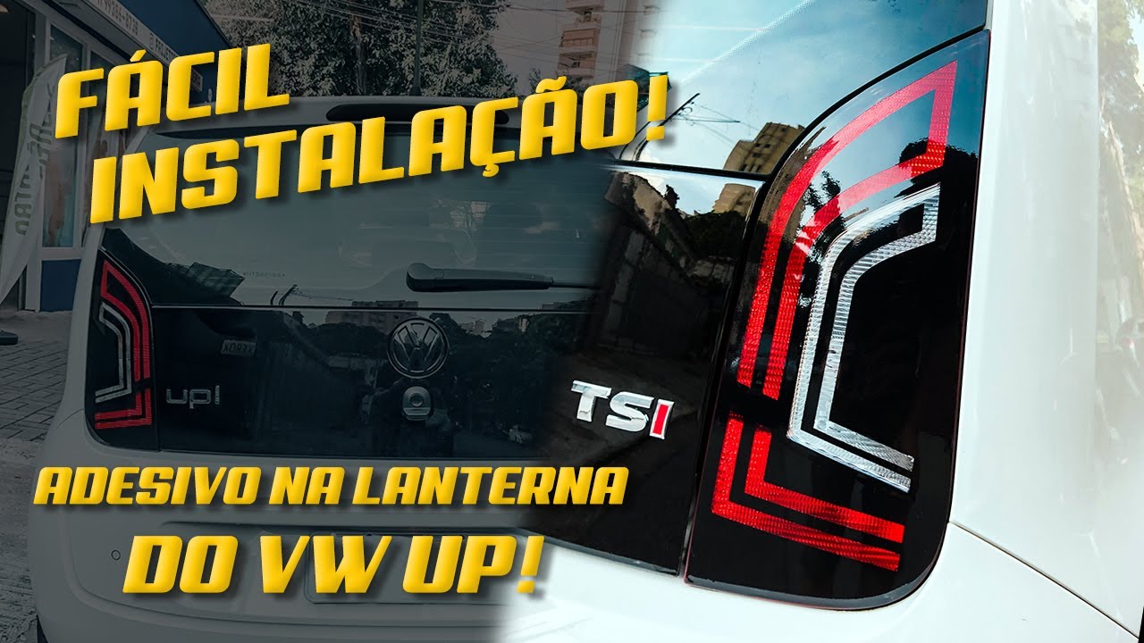 Aplicando adesivo na lanterna do Up! @allstickers