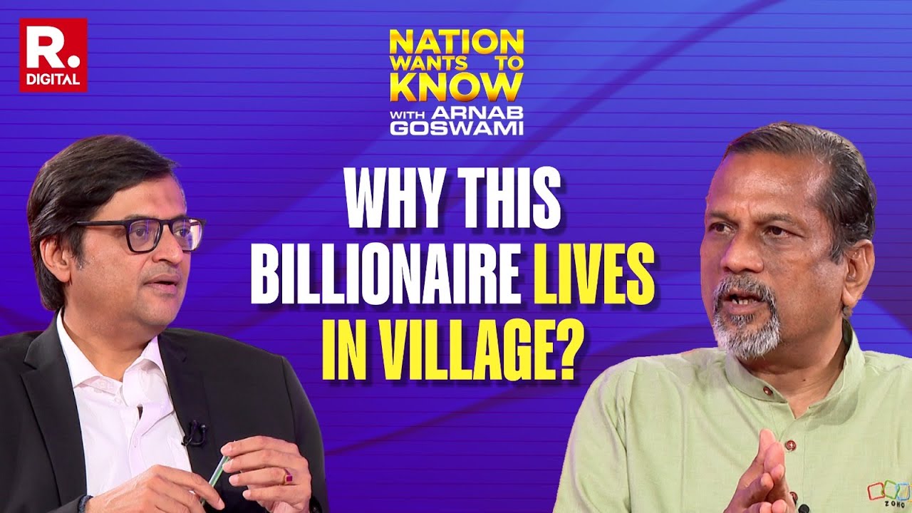 Zoho's Sridhar Vembu Tells Arnab Goswami Why He Chose The Village Life Over Urban Comfort | NWTK