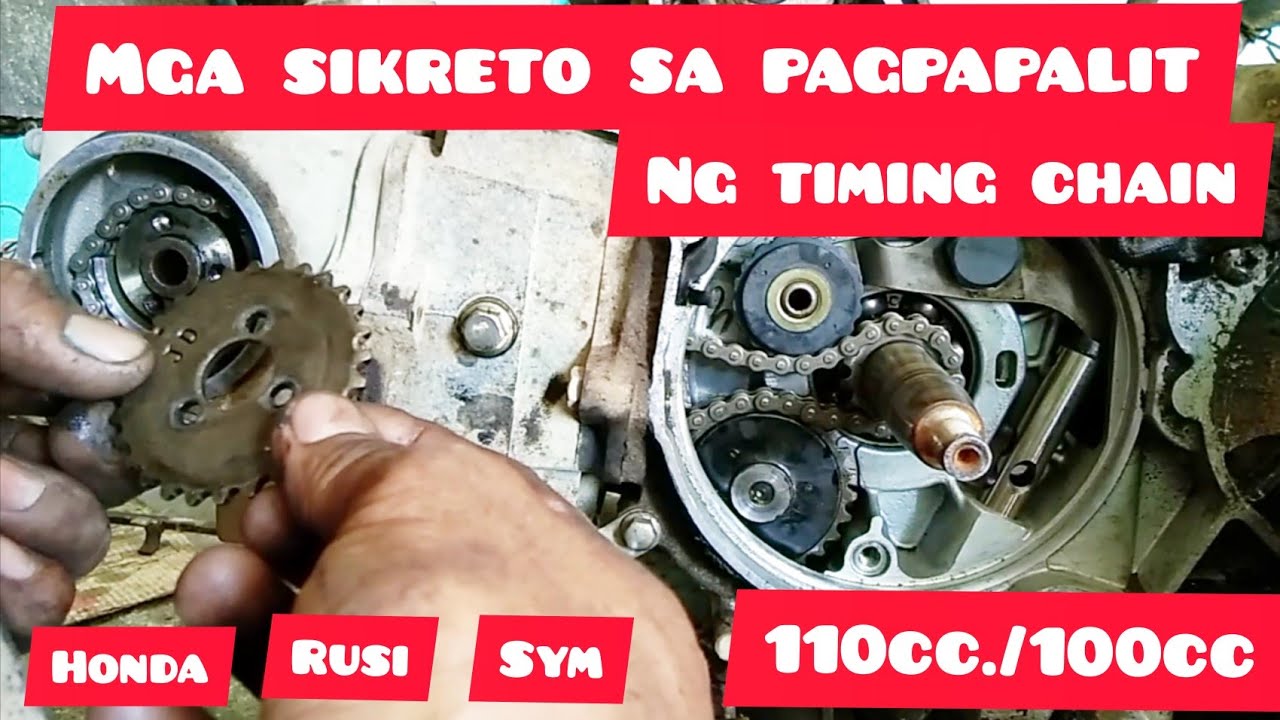 Paano magpalit Ng timing chain Ng rusi 100/110cc xrm 110 martech vlog