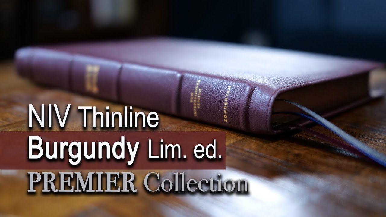 NIV Thinline Bible // Limited Edition in Burgundy Goatskin // Premier Collection