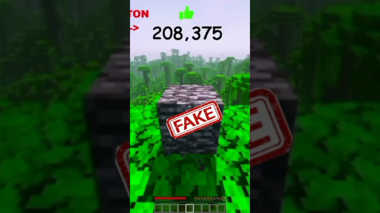 Airz breaking bedrock is a fake video