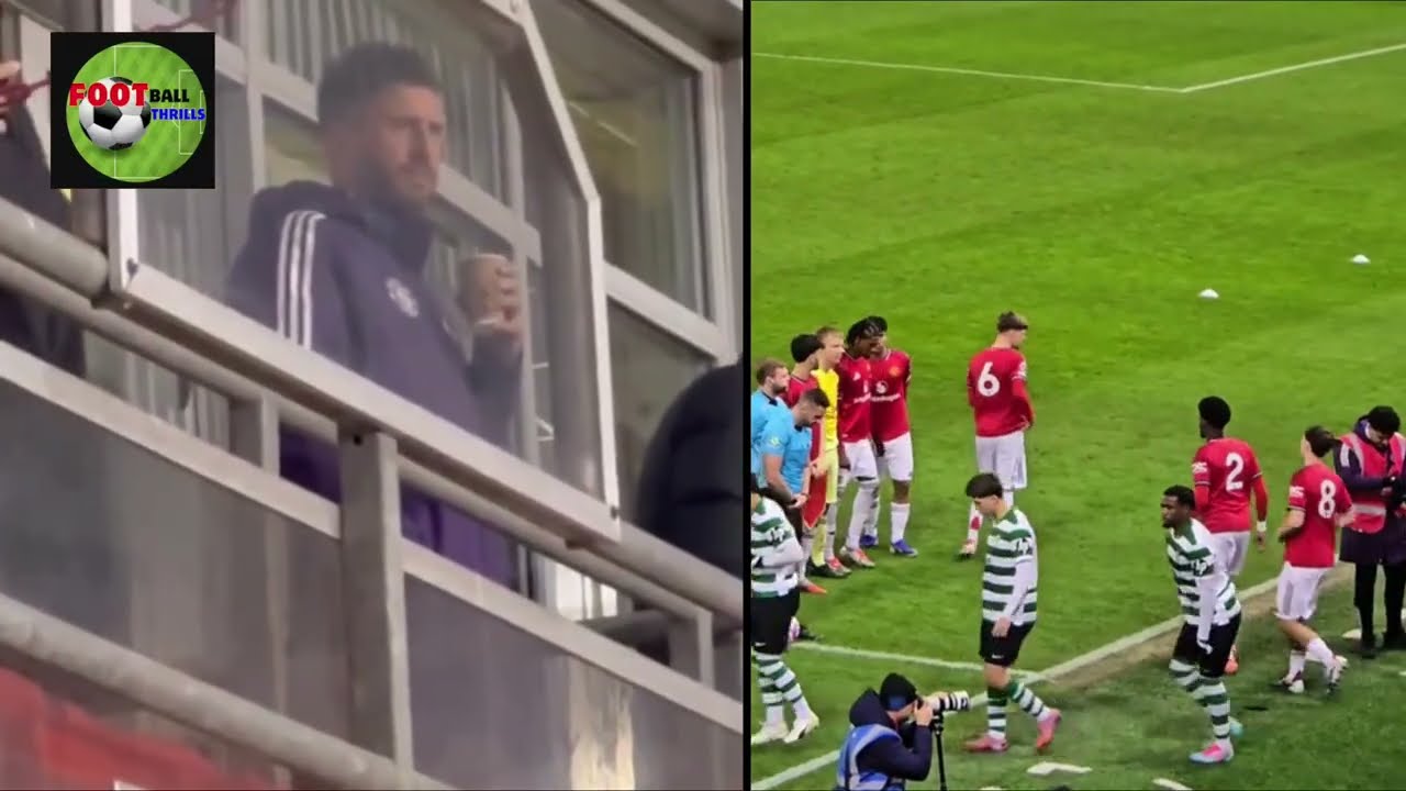 Michael Carrick DID what Amorim NEVER DID while he watches Man United U21s vs Sporting CP #mufc 