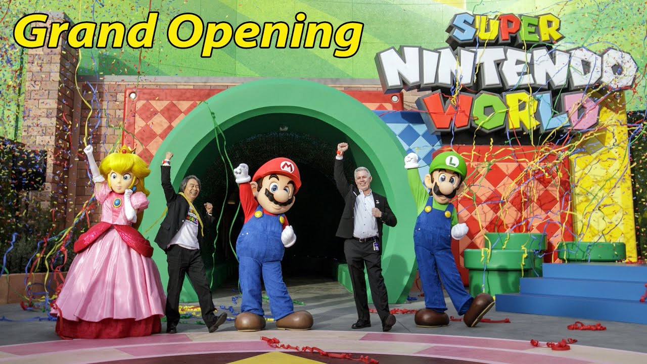 SUPER NINTENDO WORLD at Universal Studios Hollywood Grand Opening with Mario, Luigi & Princess Peach