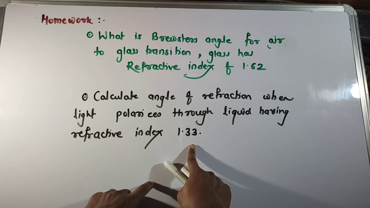 wave optics numericals 2.Problems on Polarization ,Brewster's law and Malus law .#stateboard #ncert