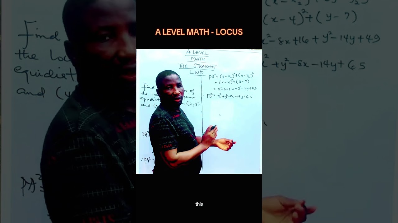 A LEVEL MATH - LOCUS