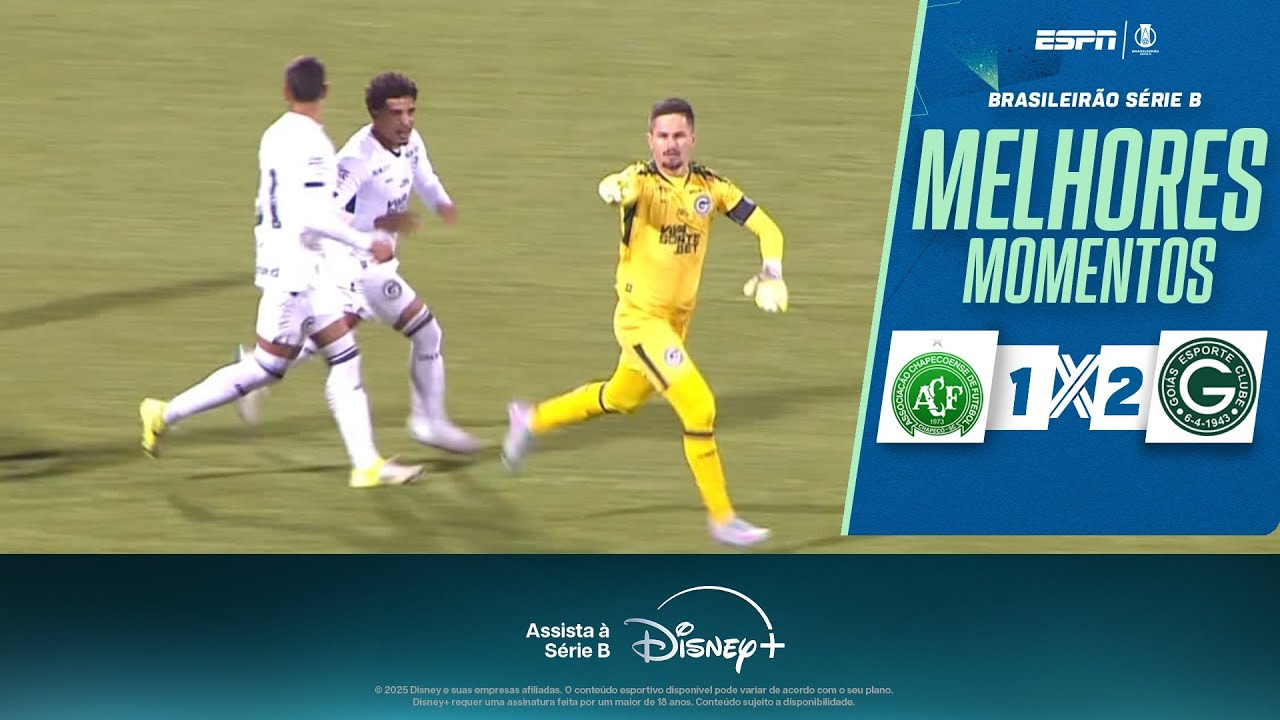 Com GOL DE GOLEIRO e VIRADA nos ACR&Eacute;SCIMOS, GOI&Aacute;S vence CHAPECOENSE na S&eacute;rie B | MELHORES MOMENTOS