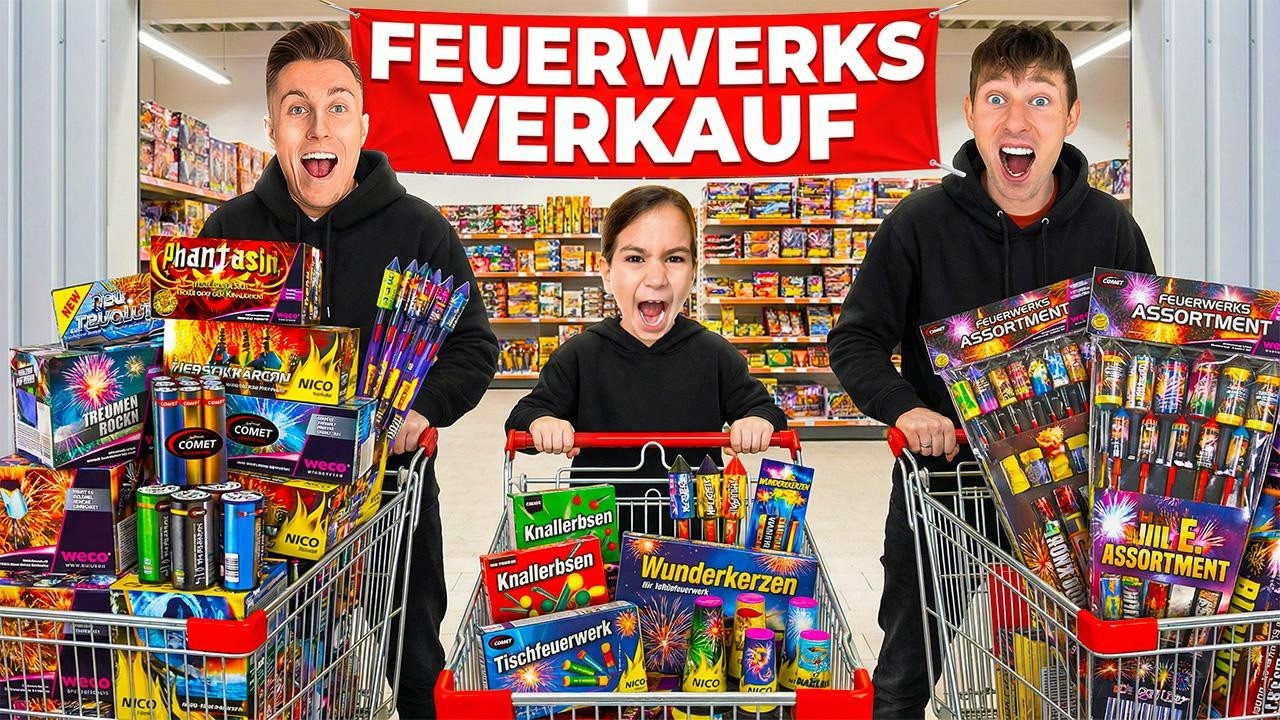 10.000€ SILVESTER FEUERWERK 25/26😱 –Welcher YouTuber gibt MEHR GELD aus?!