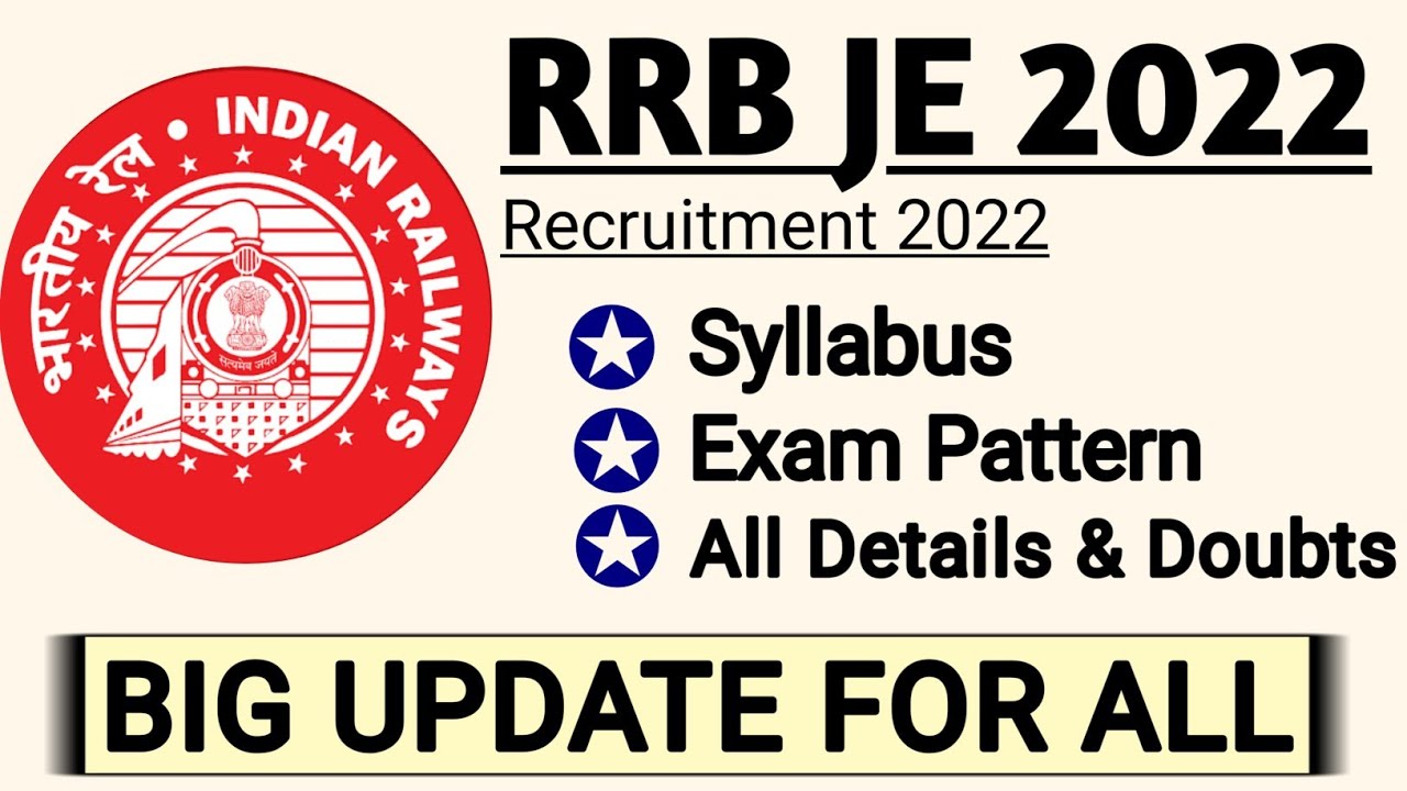 RRB JE 2022 Notification | RRB JE Eligibility Criteria | Syllabus Exam Pattern | RRB JE 2021 |RRB JE