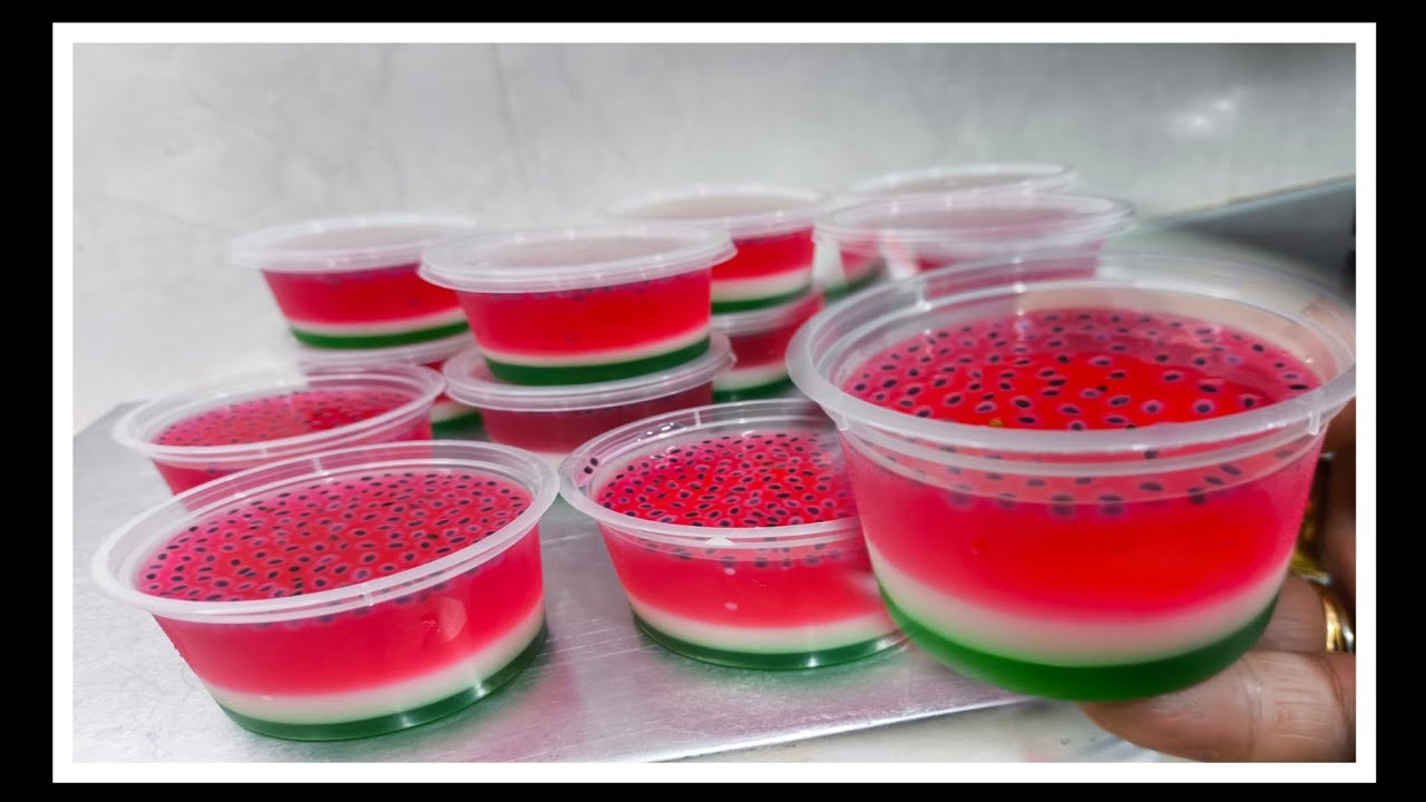 #202.Agar-agar Tembikai/sesuai untuk jualan/Watermelon Jelly/Malaysian dessert