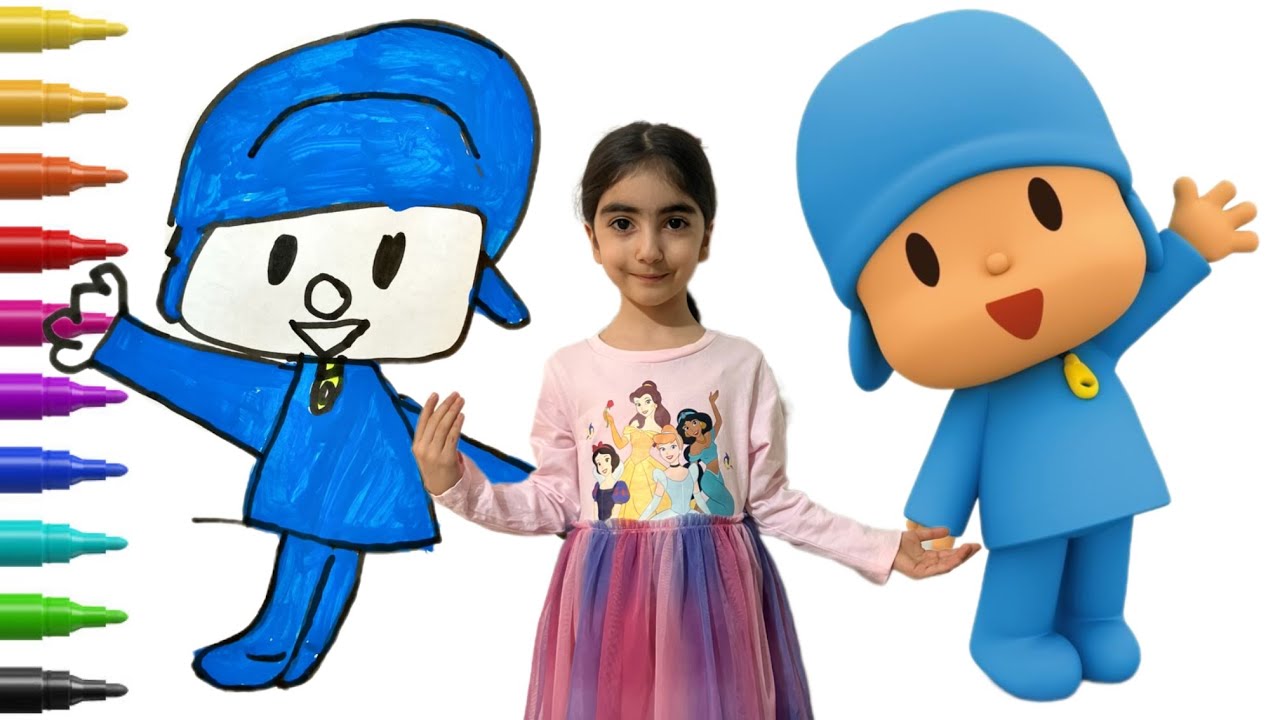 How to Draw Pocoyo Step by Step | Easy Drawing for Kids & Beginners #pocoyo #howtodraw