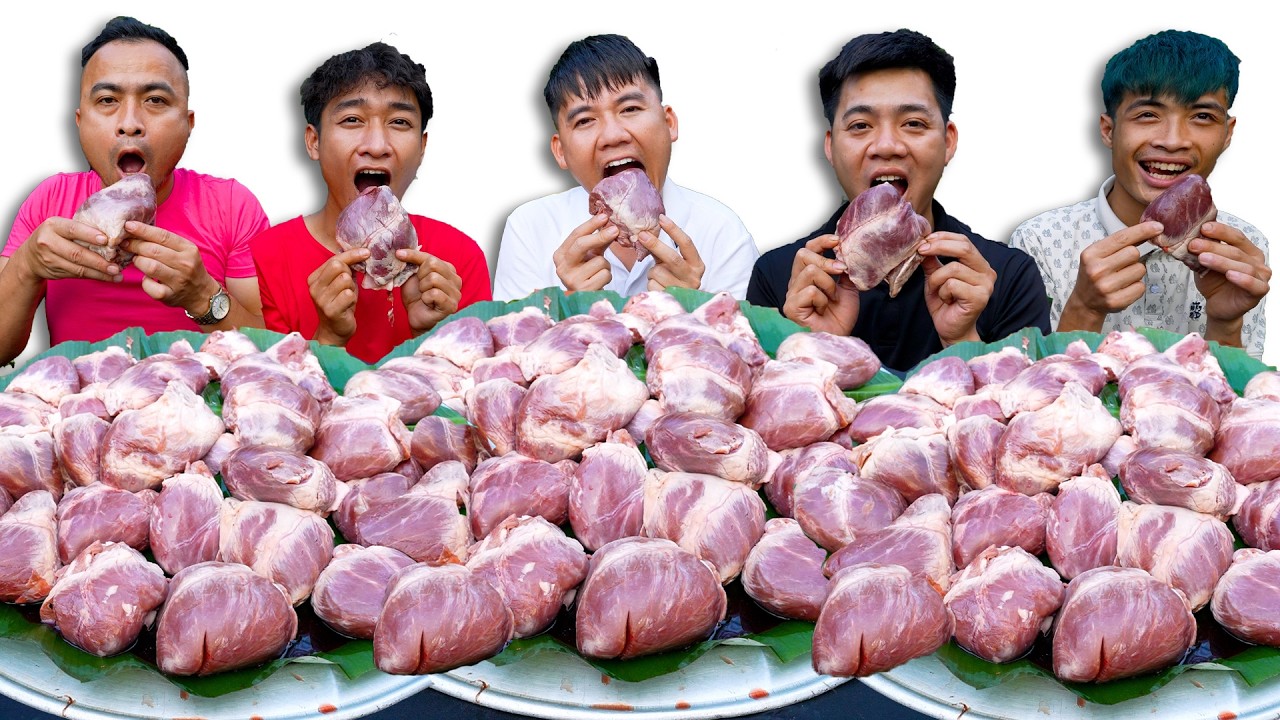 Hưng Troll | Thử Thách Người Cuối Cùng Ngừng Ăn Mâm Tim Lợn Thắng Nhận 500$