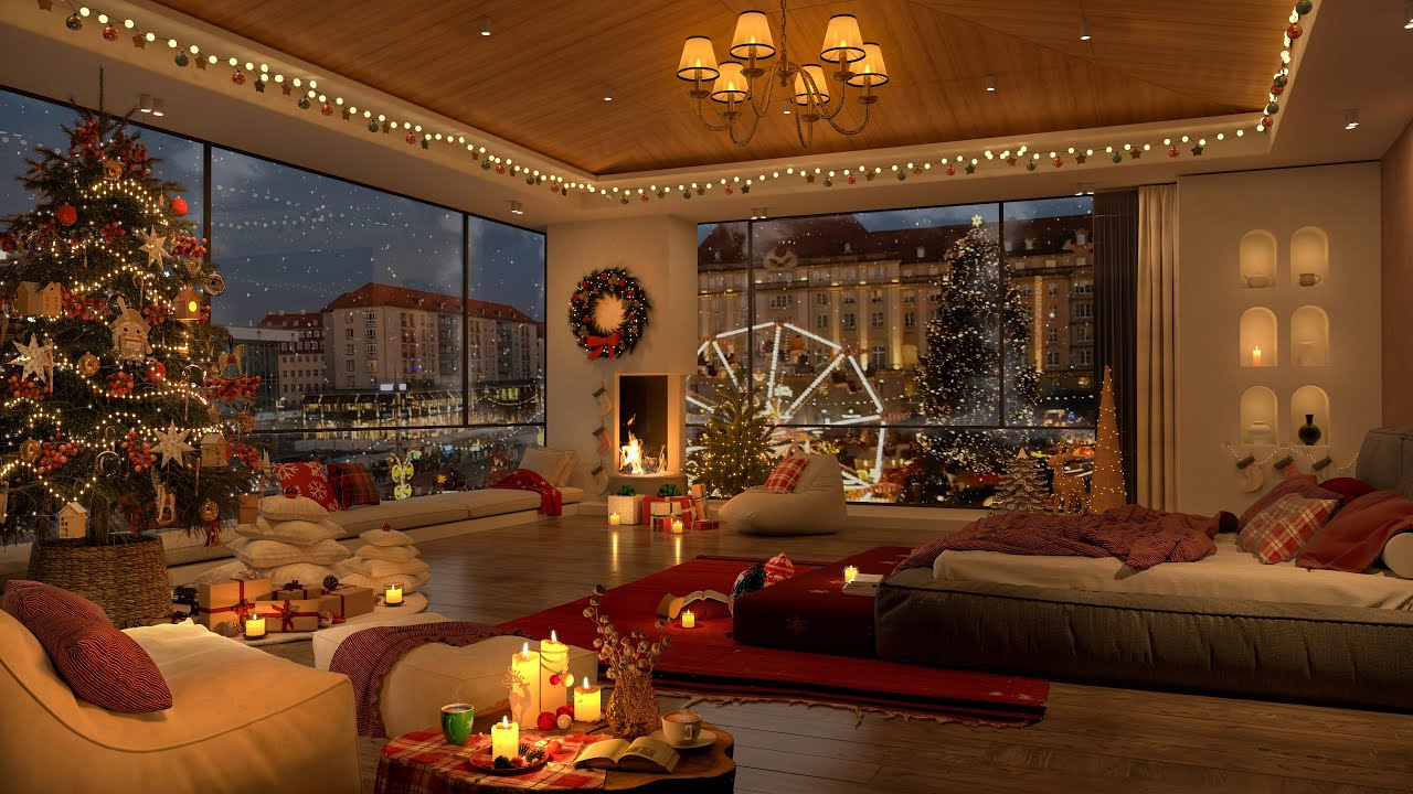 Cozy Bedroom Christmas Serenade - Waiting for Christmas 2024 - Relaxing Jazz  for Relaxation🎄