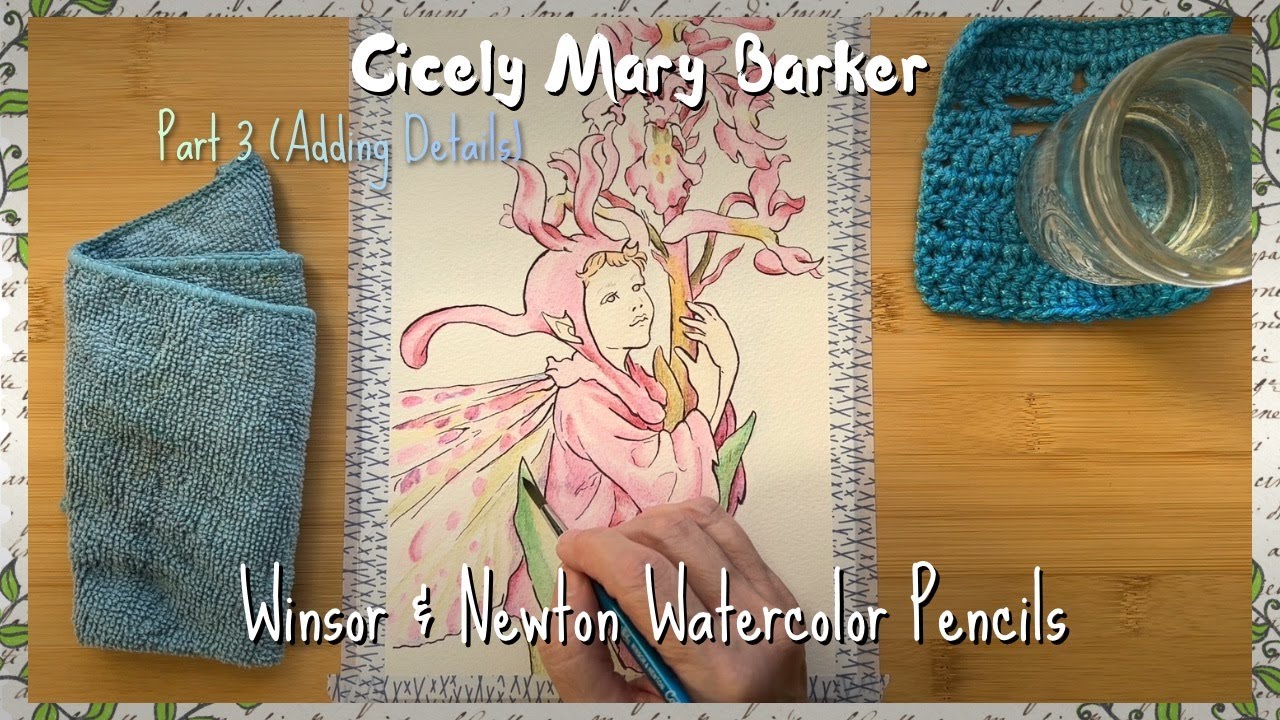Этюд К. М. Баркера | Часть 3 | Акварельные карандаши Winsor & Newton | Добавление деталей