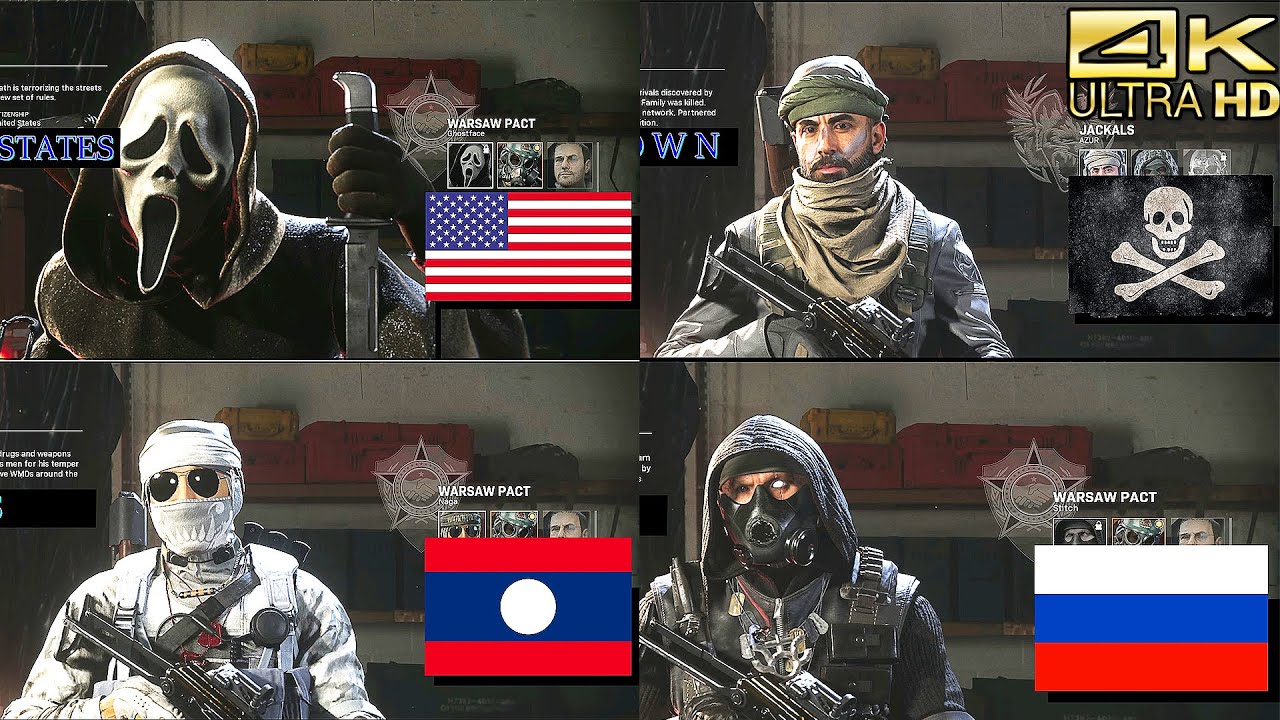 ALL Warzone Operators Intro Animation and Nationalities