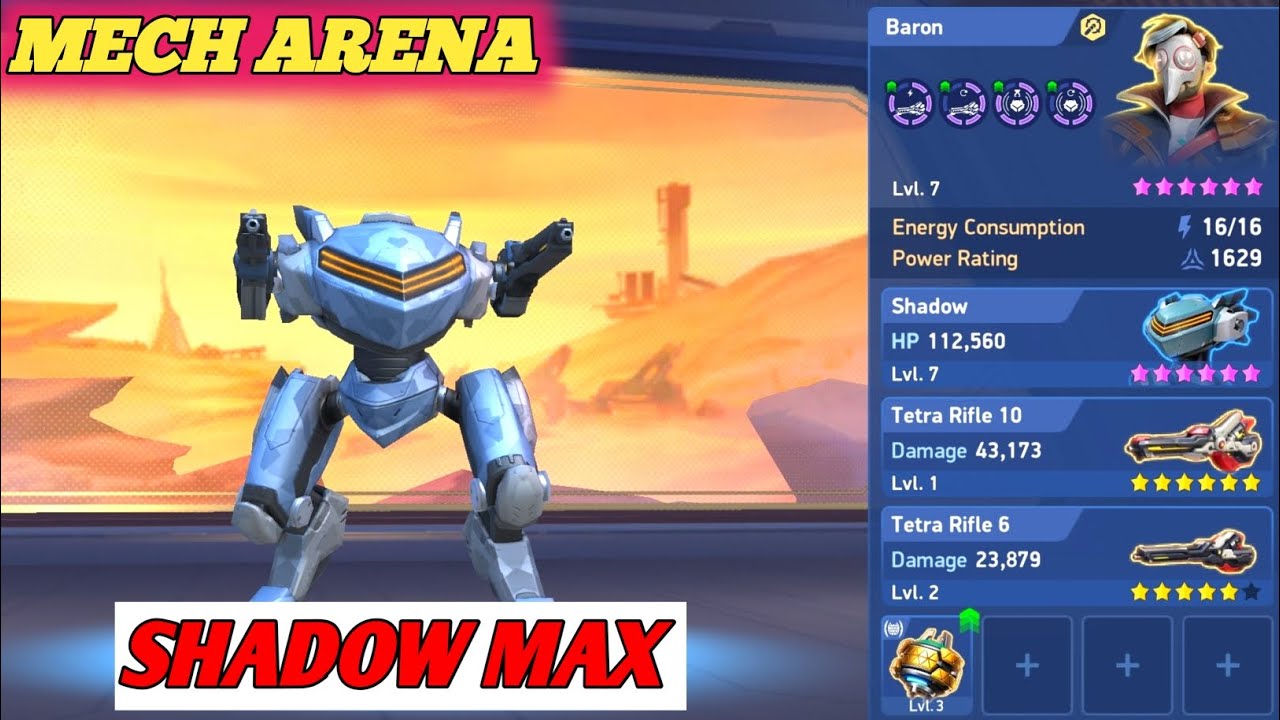 Finally Shadow Maxed | Shadow and Tetra Rifle Gameplay - Mech Arena