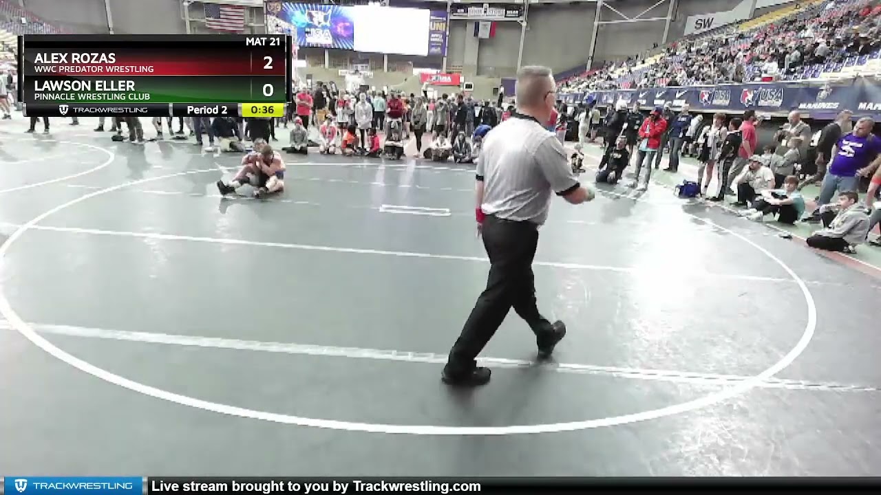 100 Lbs 1st Place Match - Lawson Eller, Pinnacle Wrestling Club Vs Alex Rozas, WWC Predator Wrestl