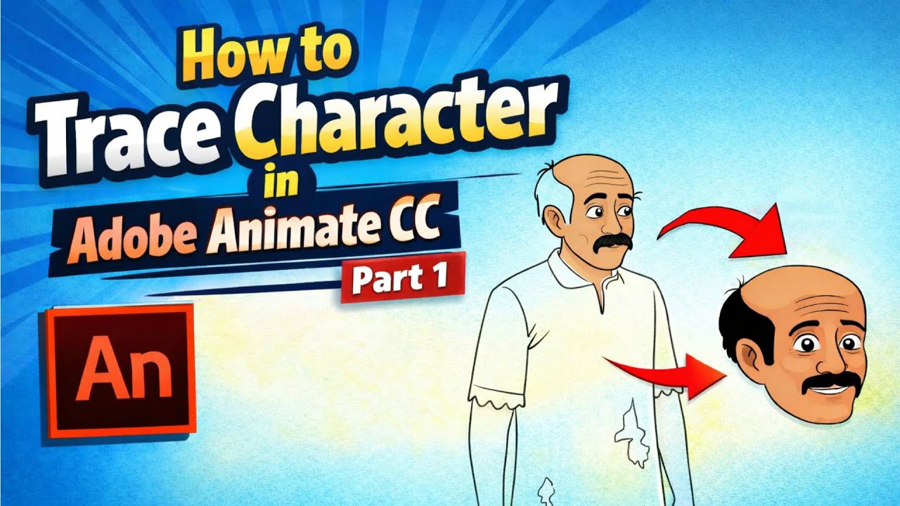 How to Trace Your Character in Animate CC | 2D Animation Hindi Tutorial | Beginner Tutorial Hindi