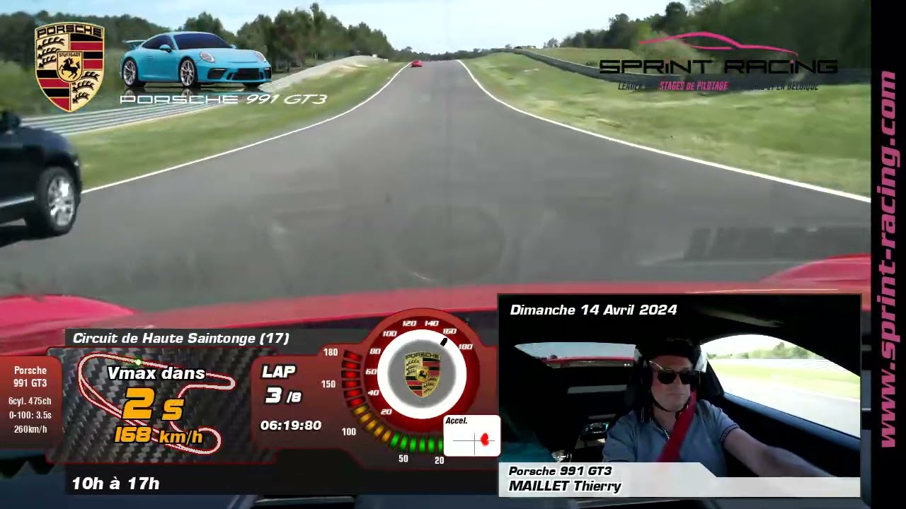circuit haute Saintonge porsche 911 gt3