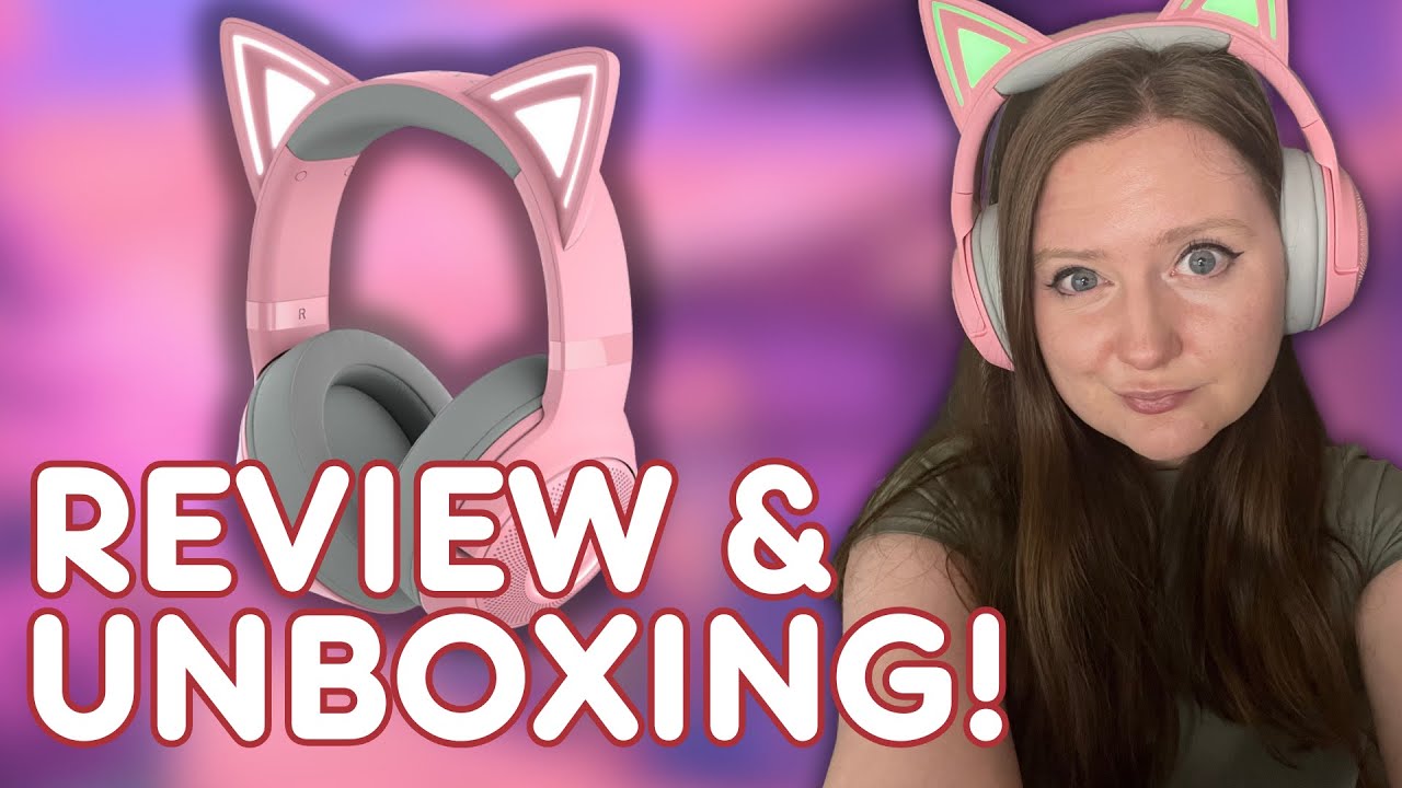 Unboxing & reviewing the CUTEST HEADSET! | Razer Kraken Kitty Quartz BT #ad #razer #girlgamers