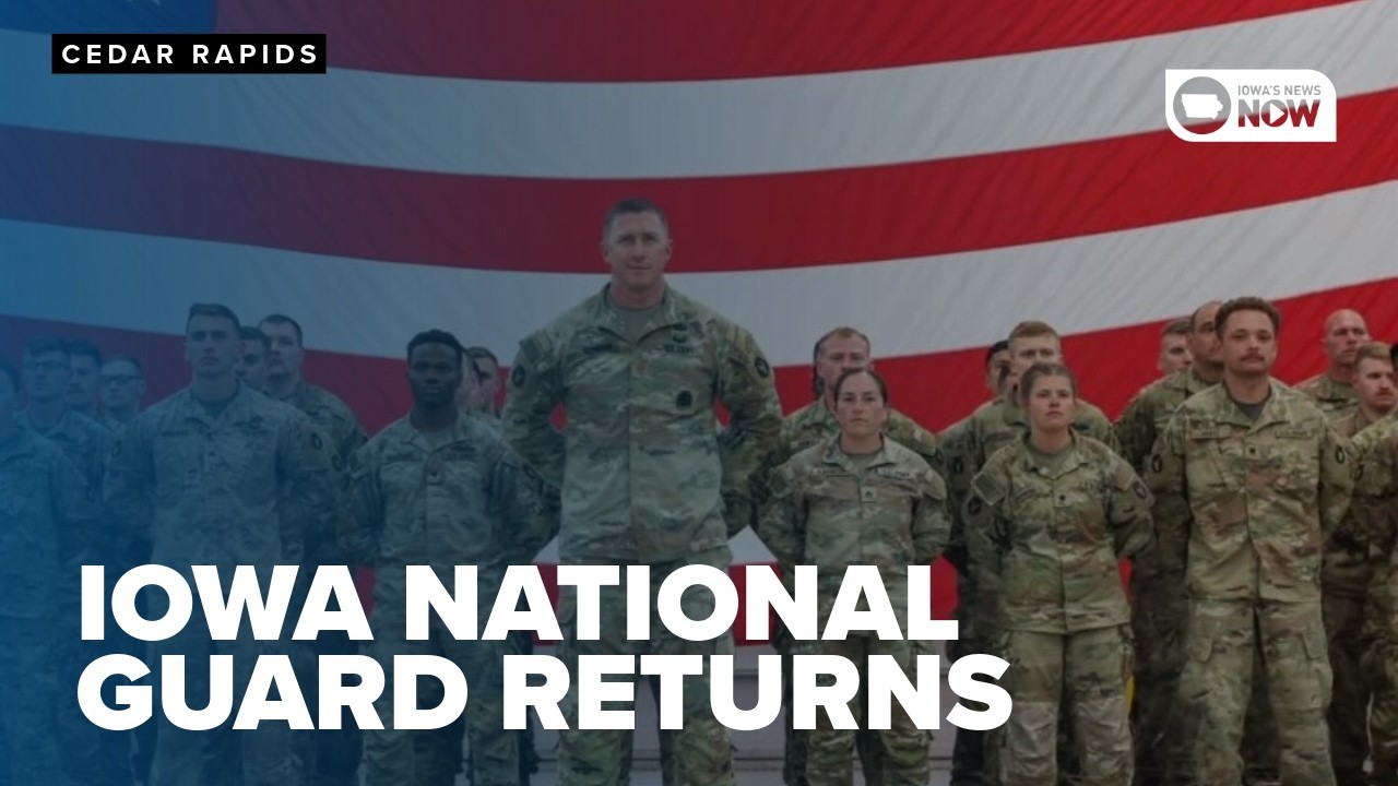 Iowa National Guard welcome home ceremony in Cedar Rapids