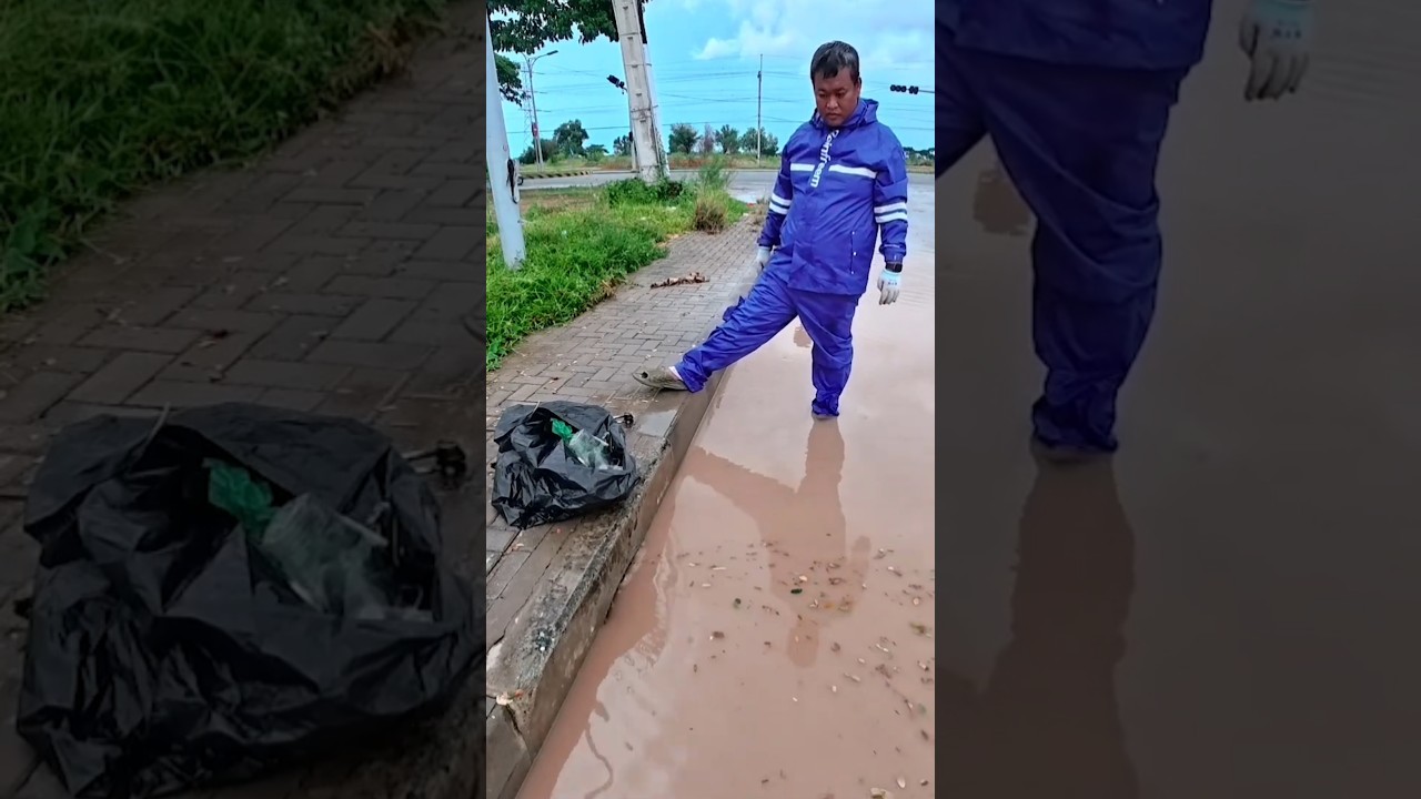 Solve the flooded drainage system, clean the roads with great force Part 4 #unclog #unclogged