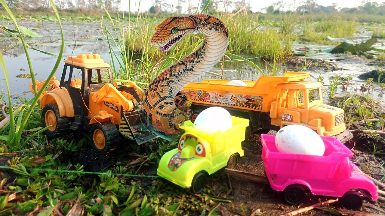 jcb vs king cobra || snake eggs loading jcb || Mini truck || snake revenge || Suraj technical