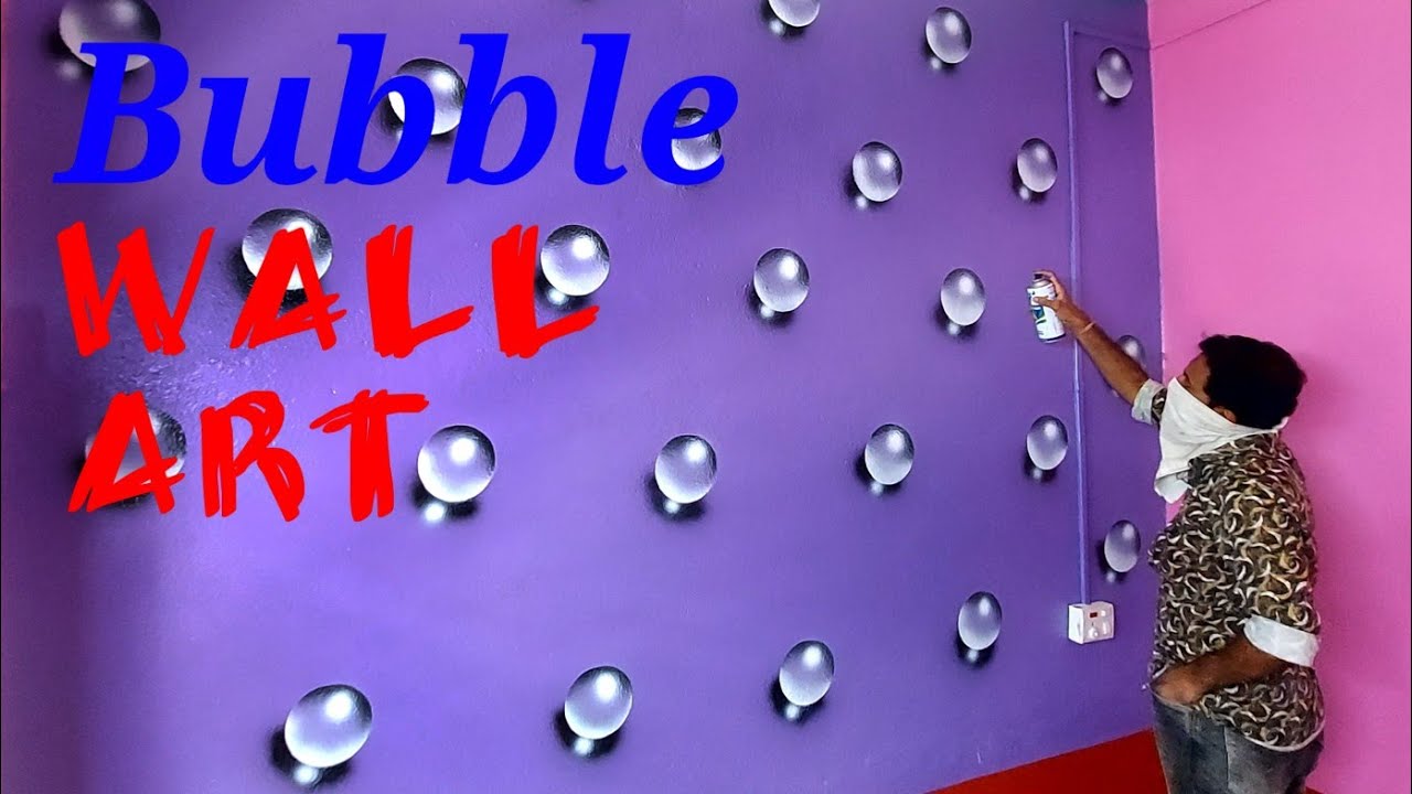 3D Water Bubble Wall Painting Design For Interior ll Water Bubble wall Design 2025