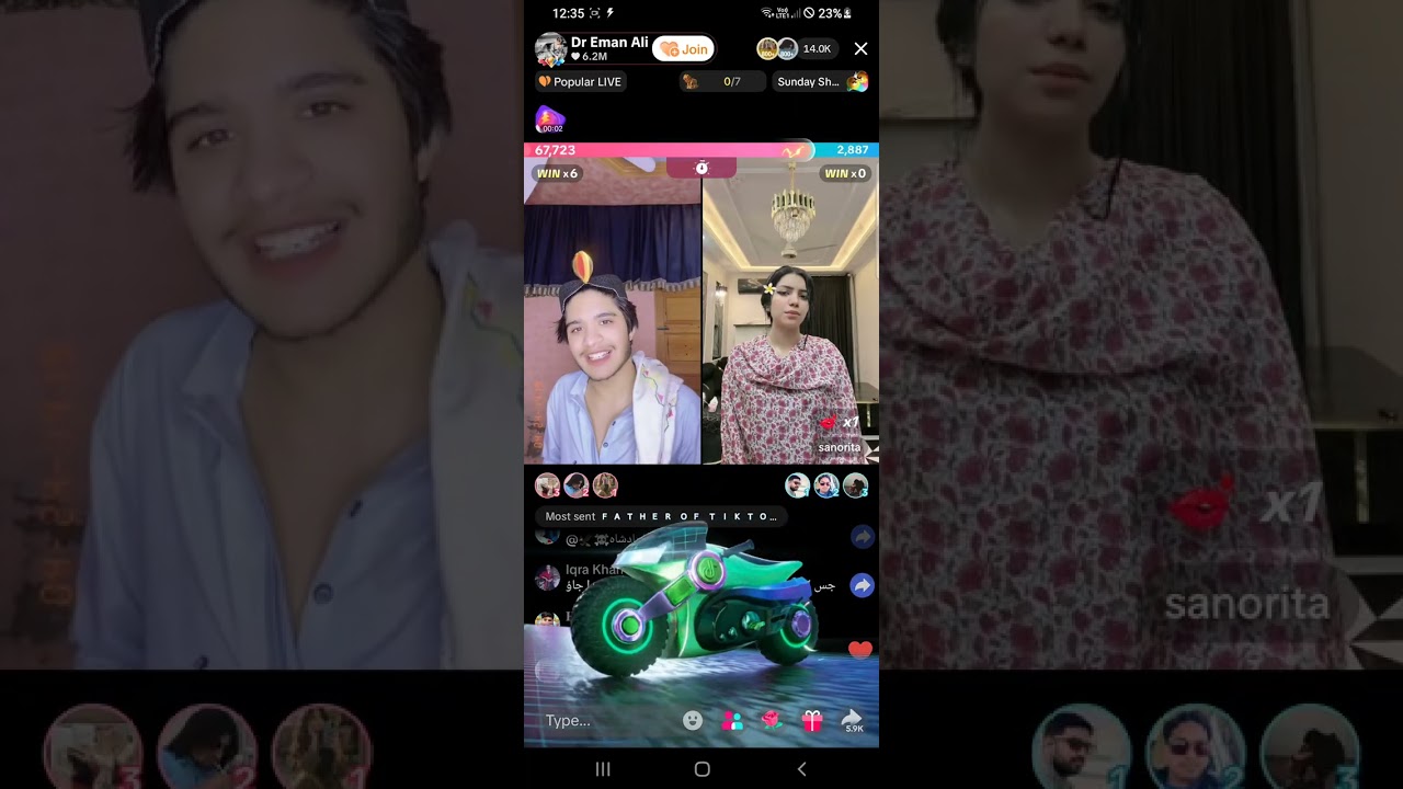Dr eman vs senorita tiktok live funny punishment match 🤣 😆 pat..2