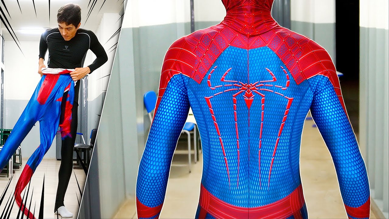 THE AMAZING SPIDER-MAN COSTUME In Real Life (Suit Up Cosplay)