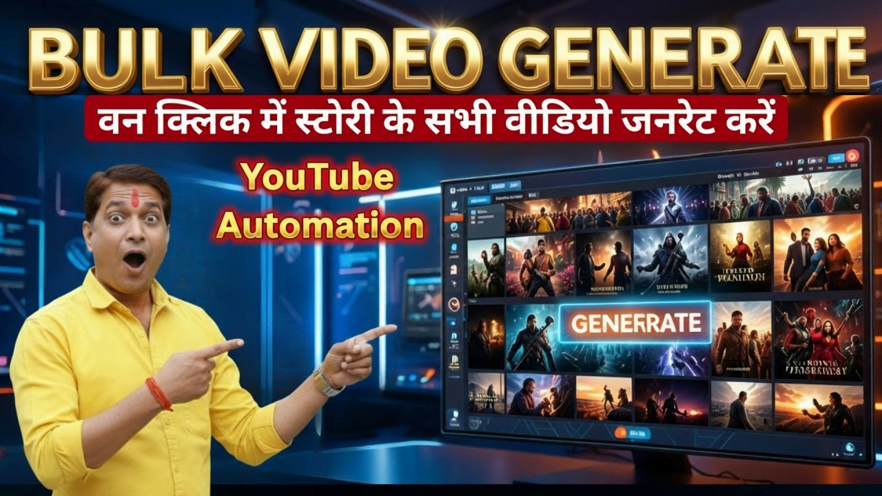 Bulk AI Video Generator: Create One-Click Unlimited AI Videos in Bulk - FREE YouTube Automation