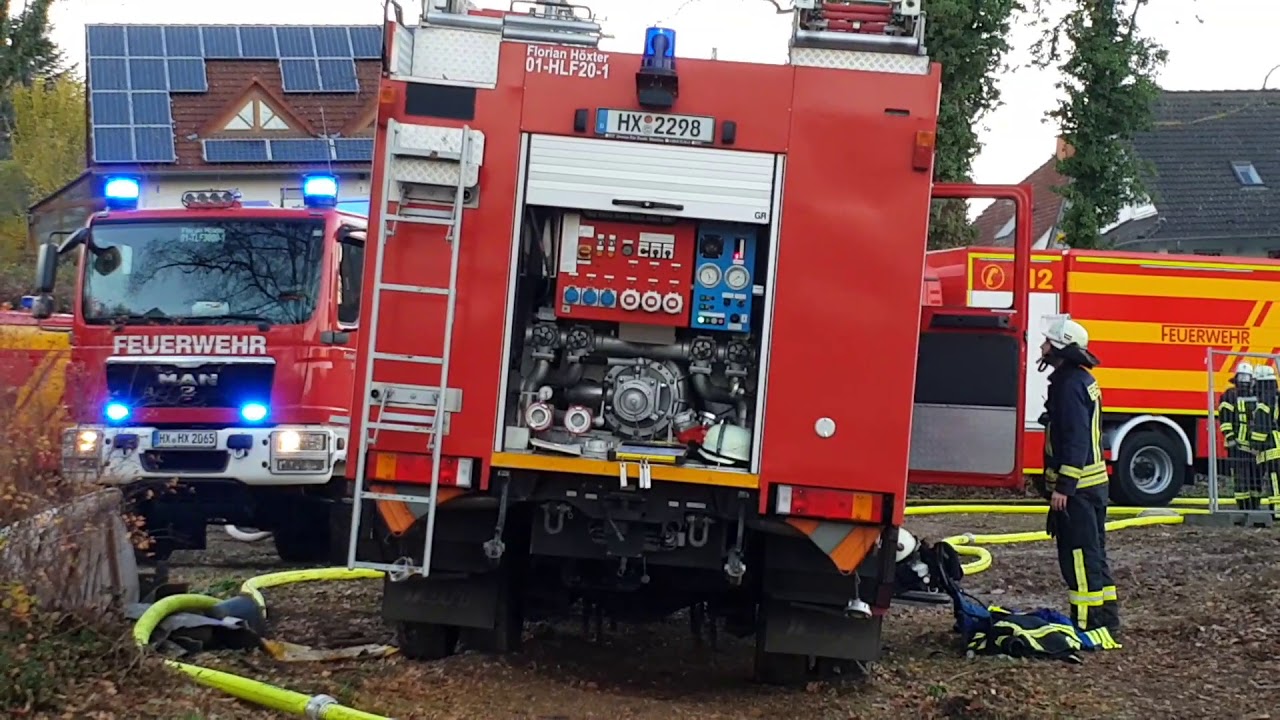 Brand des ehemaligen Schiessstandes in Höxter am 16.  November 2018