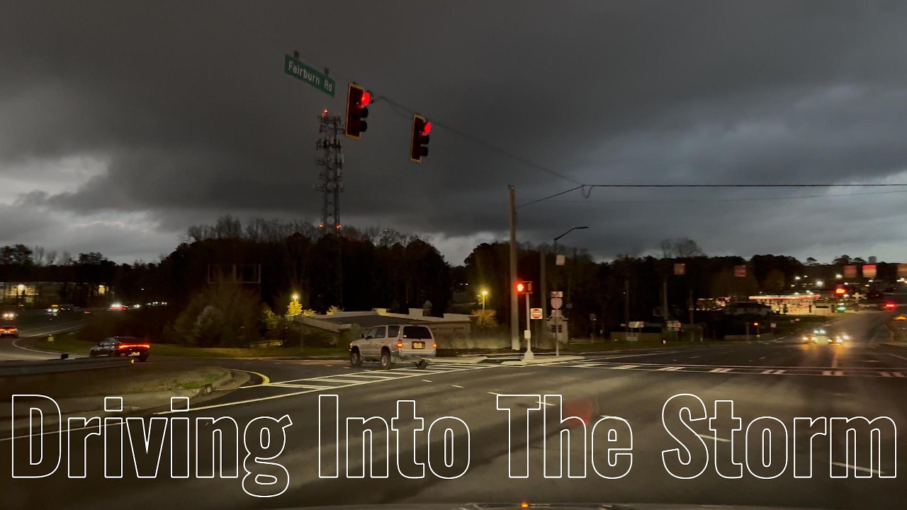 🌩️🚗 4K ASMR POV Driving Into the Storm | Douglasville GA Evening Drive (Metro Atlanta) 🎧