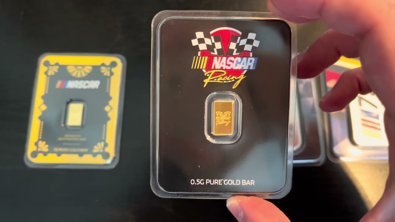 NASCAR Gold and Silver Bars PAMP Suisse