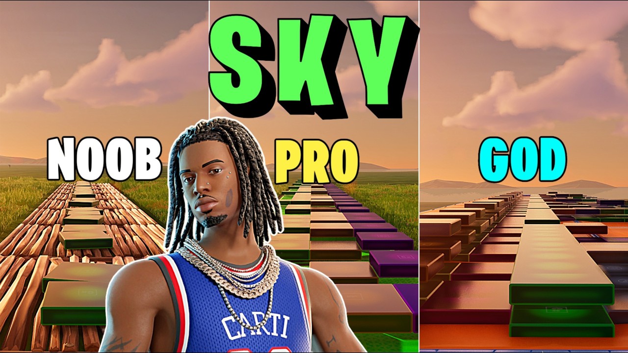Playboi Carti - Sky - Noob vs Pro vs God (Fortnite Music Blocks)