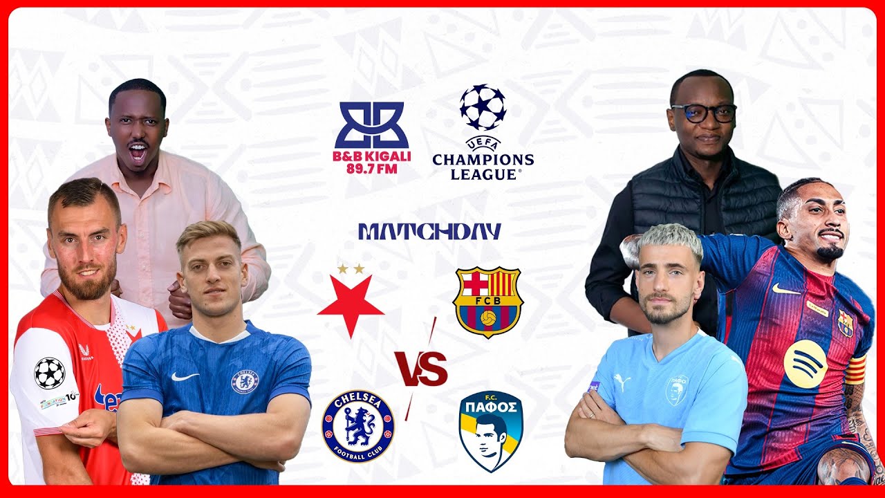 #LIVEGAME #UEFA-CHAMPIONS-LEAGUE: CHELSEA ( 0 - 0 ) PAFOS | SLAVIA PRAGUE ( 2 - 2 ) BARCELONA