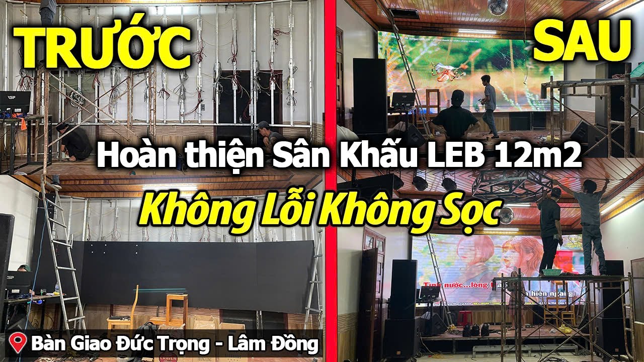 Hoàn Thiện Màn LED P4.4 Hơn 12m² | Ghép 238 Tấm | Khung + Card + Cáp Chuẩn Kỹ Thuật