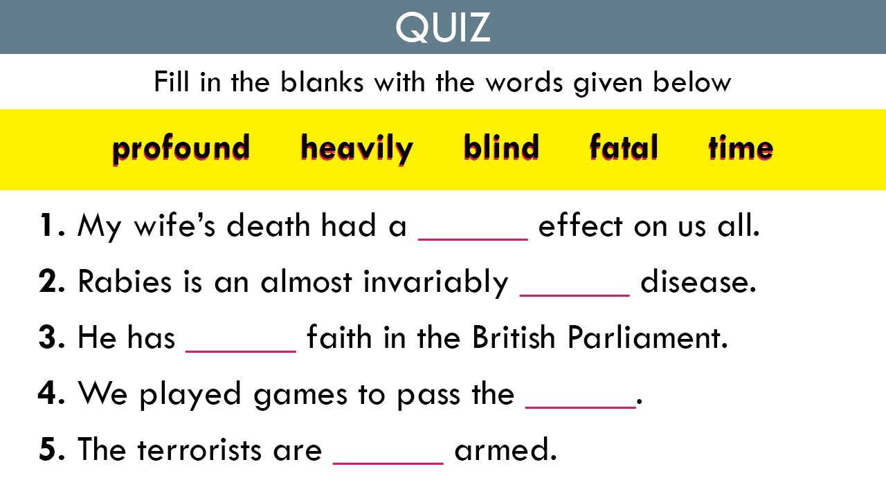 Collocations Quiz - Learn 23 English Collocations