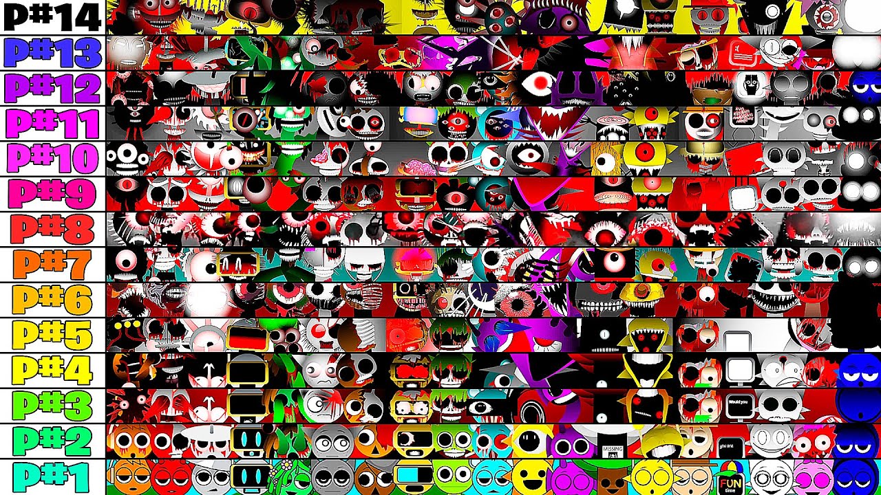 All 14 Phases Together in Incredibox Sprunki - All Characters in One Phases 1-14