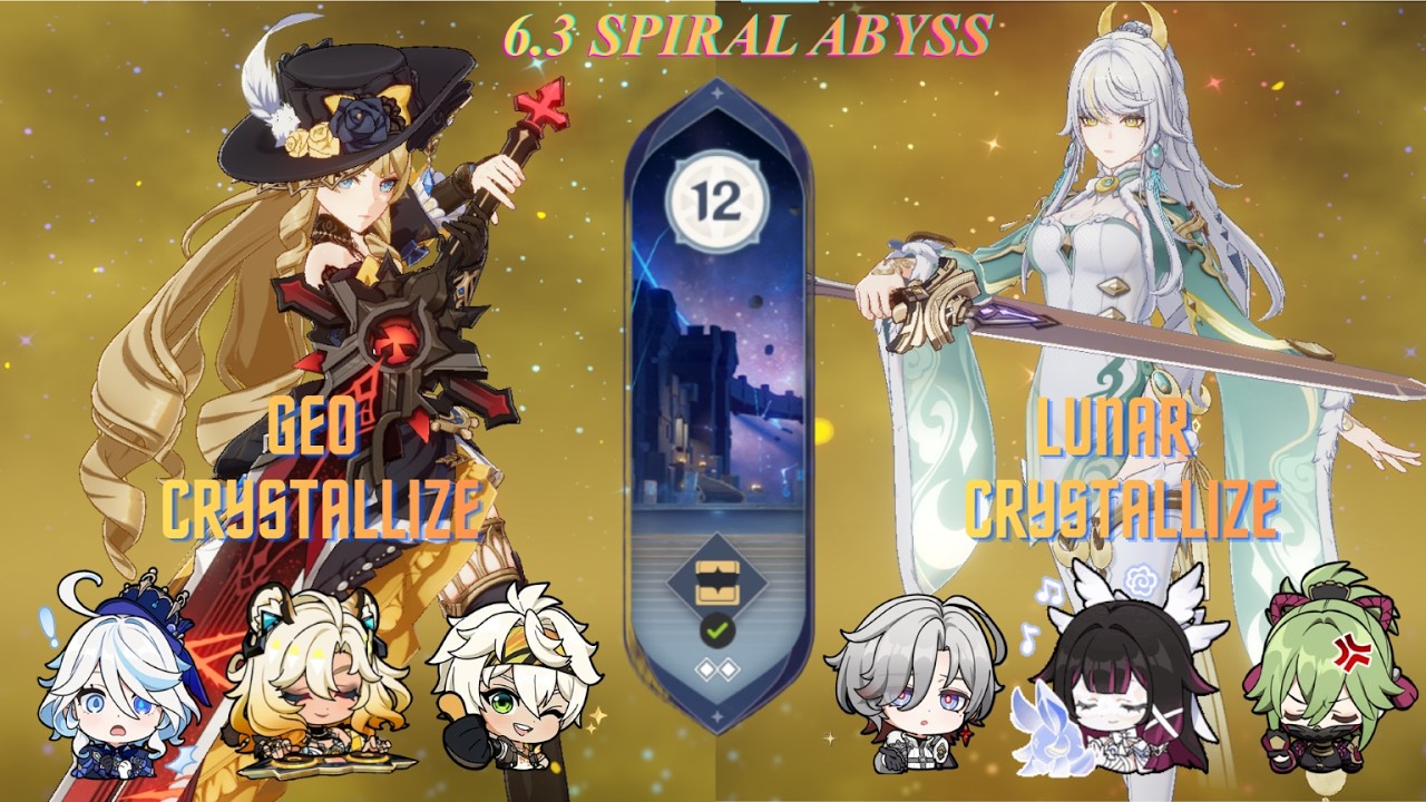 [F2P] C0 Navia X Furina Geo Crystallize & C0 Zibai X Columbina Lunar Crystallize |6.3 spiral abyss|