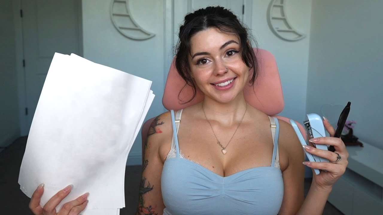 Ролевая игра «Кокетливая секретарша» с ASMR | Внимание к себе и звуки офиса