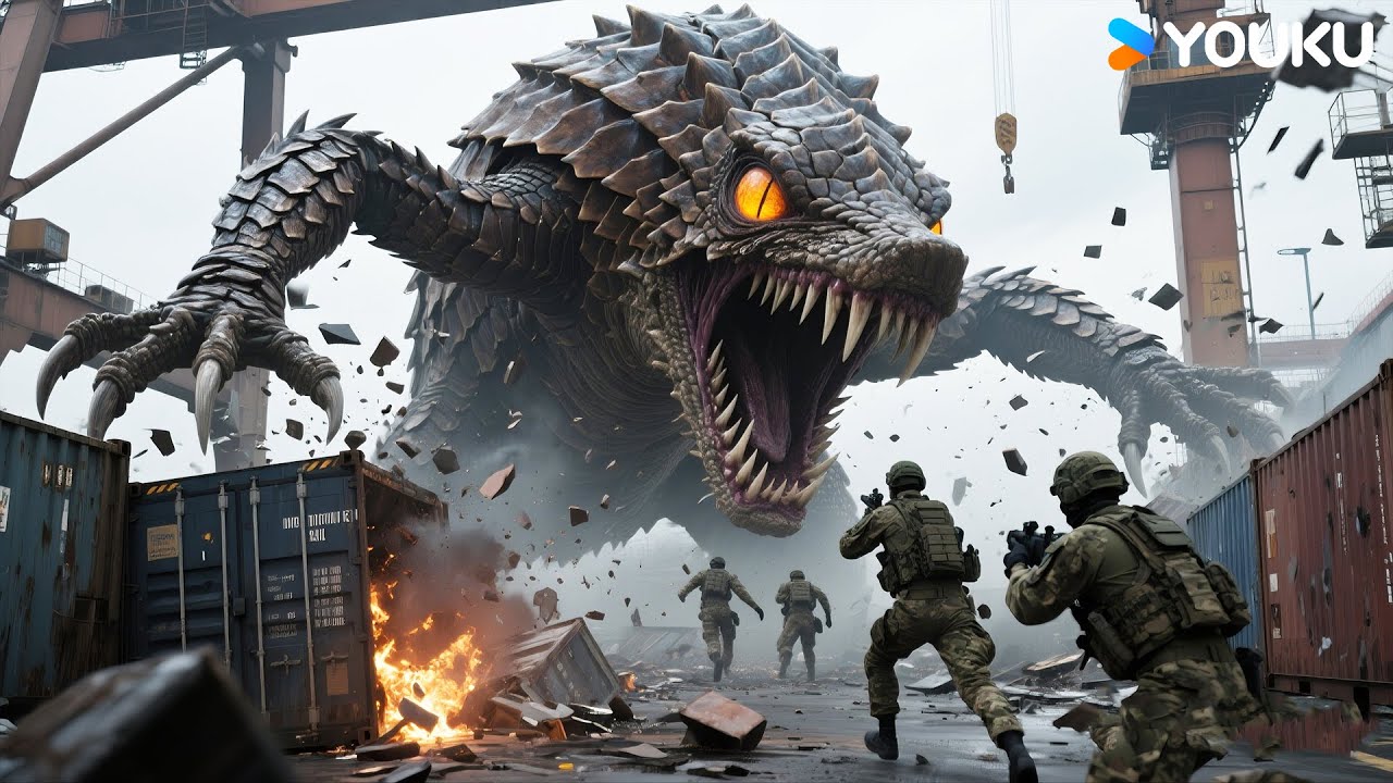 Mutant pangolin smashed through the shipping container!| The Monster Is Coming | YOUKU MONSTER MOVIE
