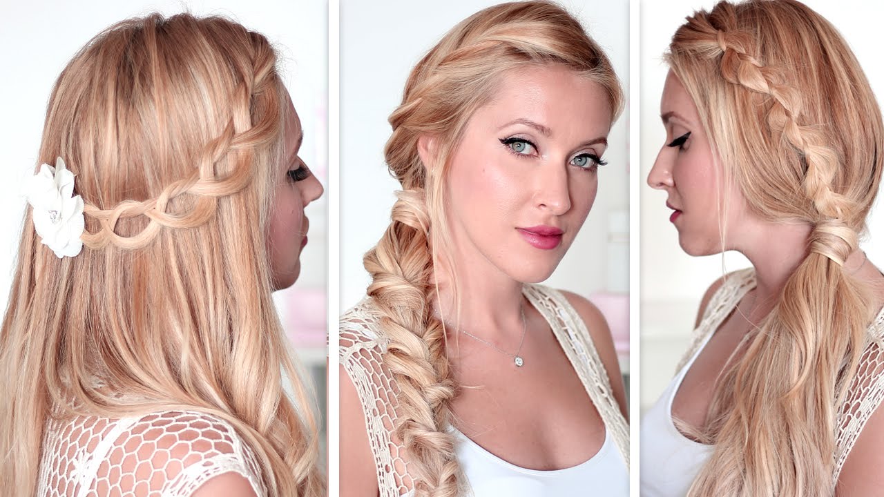 Cute and easy back to school hairstyles★ Lazy, last minute braids for medium/long hair tutorial