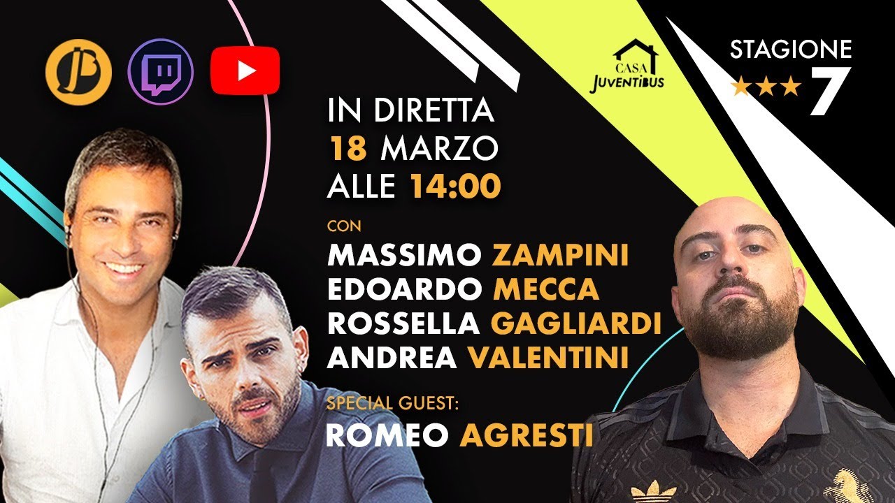 ROMEO AGRESTI a CASA JUVENTIBUS con ZAMPINI MECCA & CO
