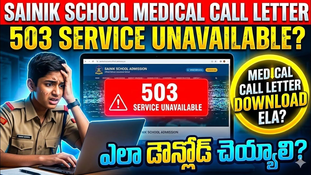 సైనిక్  స్కూలు మెడికల్ కాల్ లెటర్ ఎలా డౌన్లొడ్ చేసుకోవాలి ? ||Sainik ||#medical #dates #ecounselling