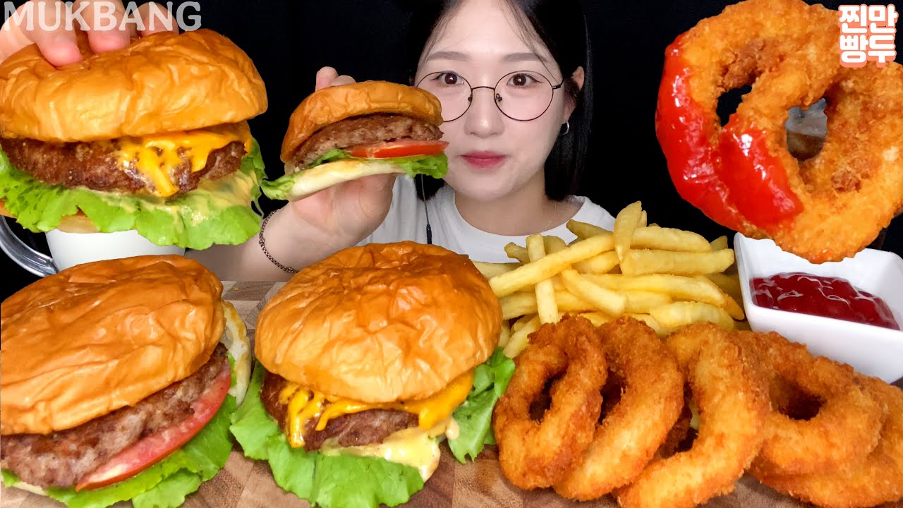🍔Hamberger & French fries | MUKBANG ASMR