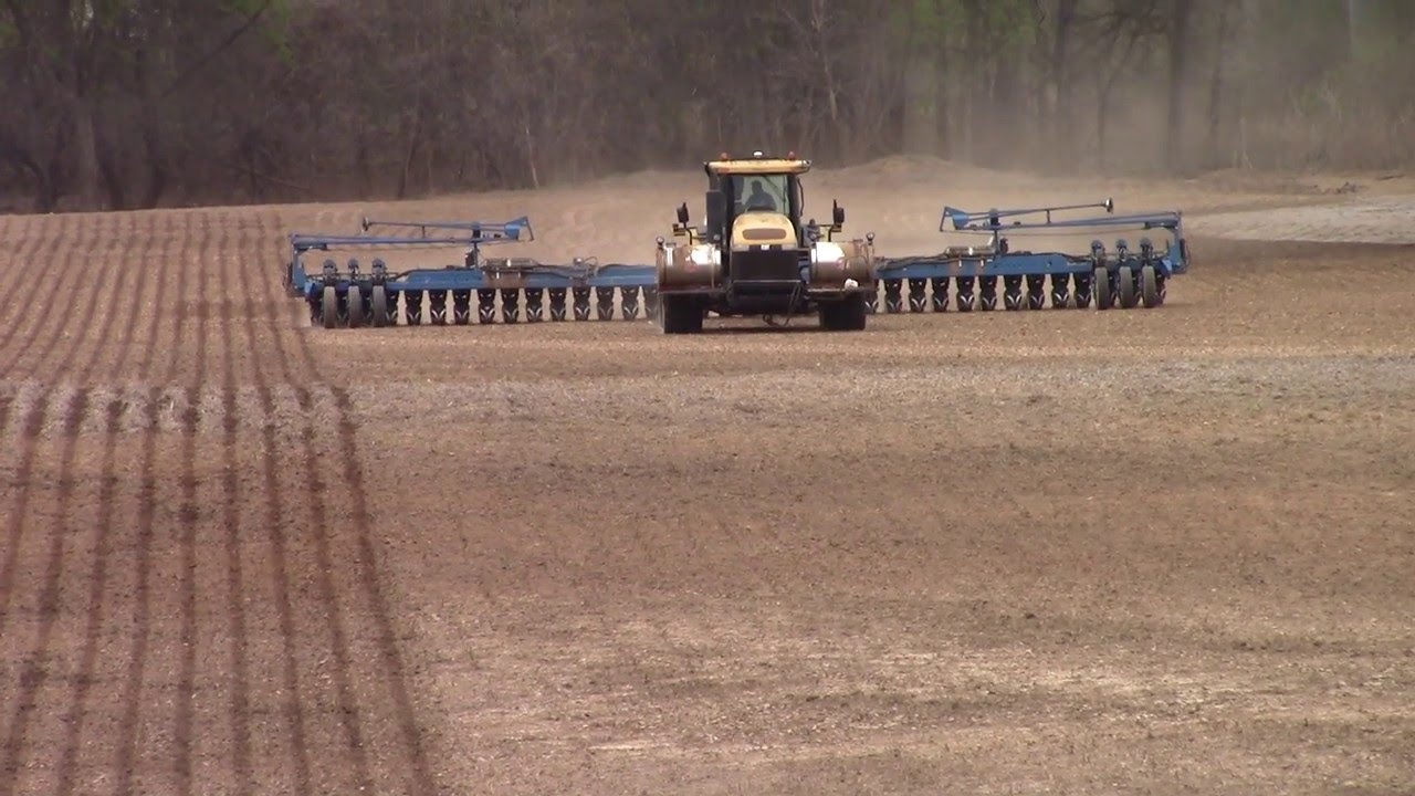 Challenger MT855B Tractor and 36 Row Kinze 3700 Corn Planter