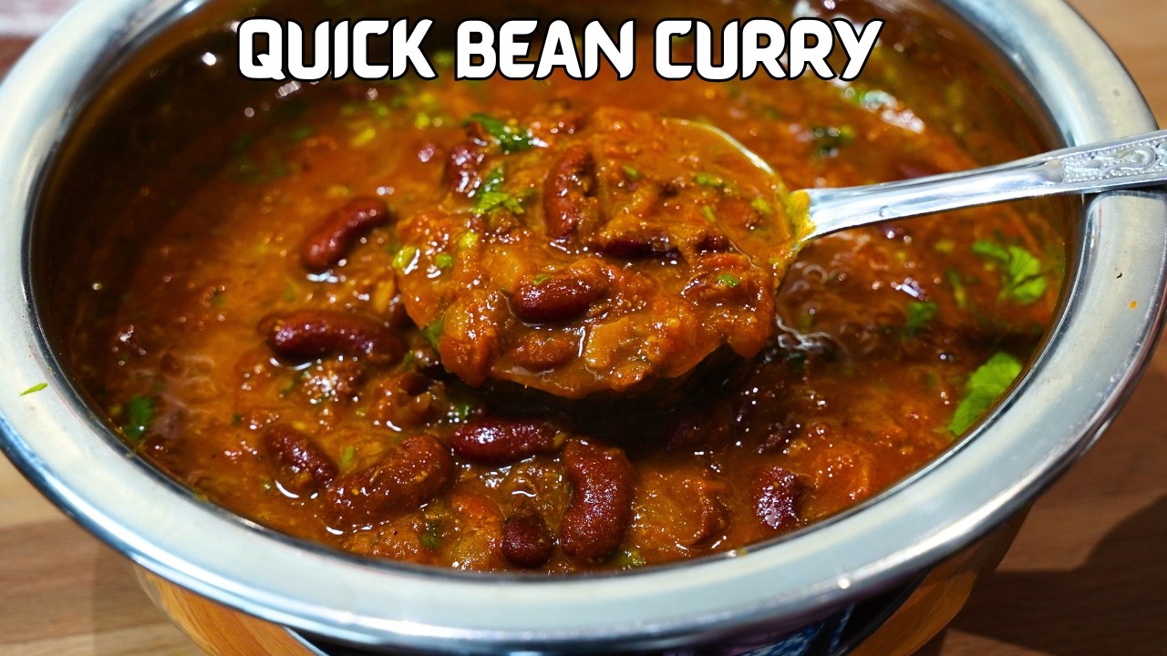 ONE POT QUICK & EASY BEAN CURRY | Pressure Cooker Rajma Curry