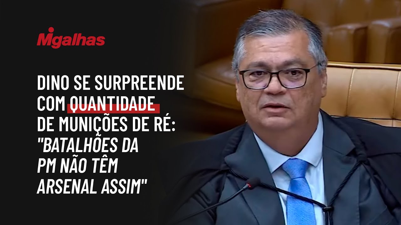 Dino se surpreende com quantidade de munições de ré: 