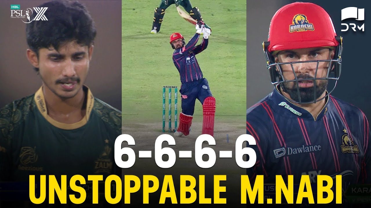 Mohammad Nabi is on Fire 🔥 | Peshawar Zalmi vs Karachi Kings | Match 27 | HBL PSL X | M3O1K