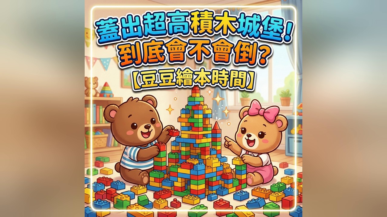 【豆豆繪本時間】第7集 | 挑戰最高積木城堡！倒塌了怎麼辦？🏰✨